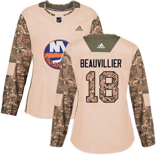 Adidas Islanders #18 Anthony Beauvillier Camo Authentic 2017 Veterans Day Women's Stitched NHL Jersey